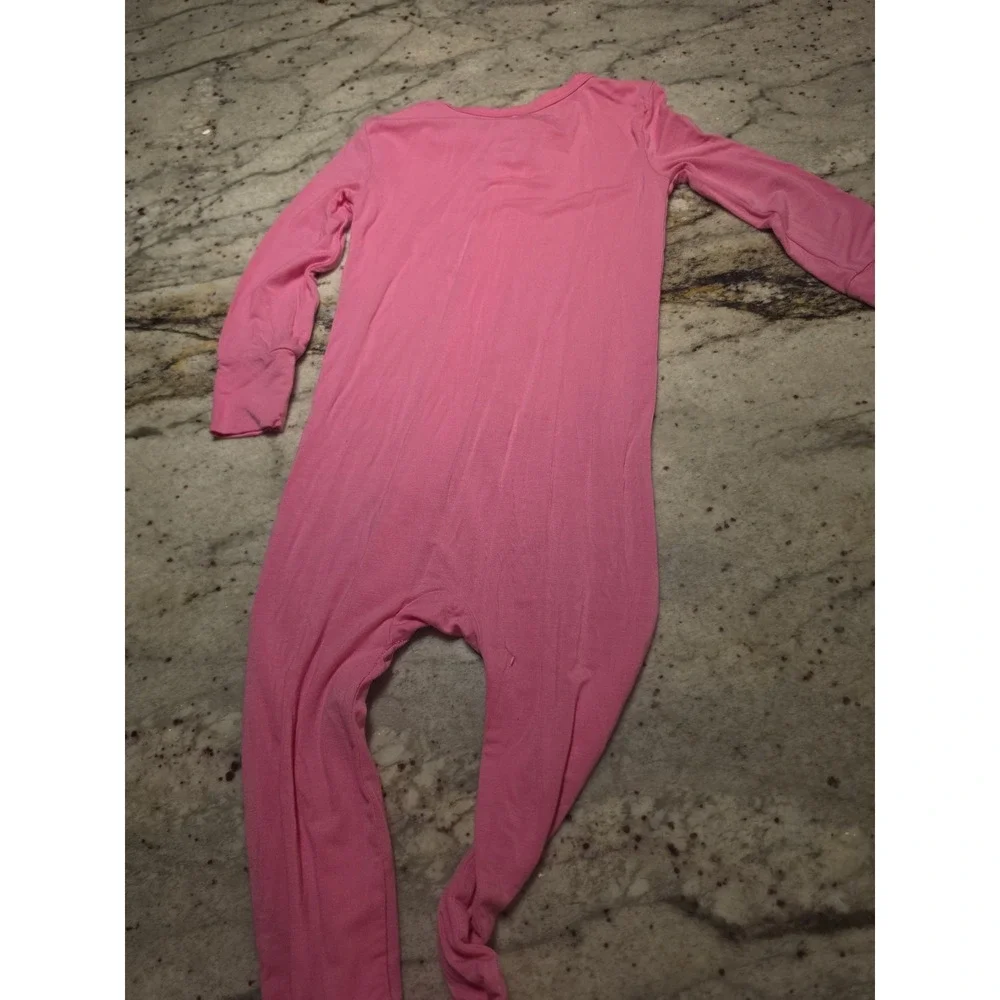 Posh Peanut Etta Fitted Convertible One-Piece Pajamas 18-24m hot‎ pink